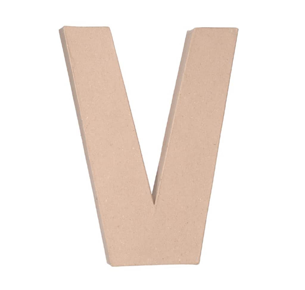 12 inch Letters Paper Mache Letter V